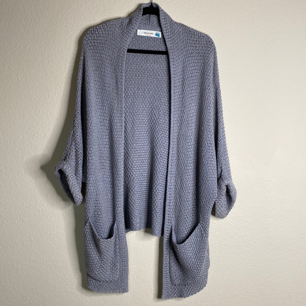 Anthropologie Sparrow slouchy knit short sleeve sweater small runs big